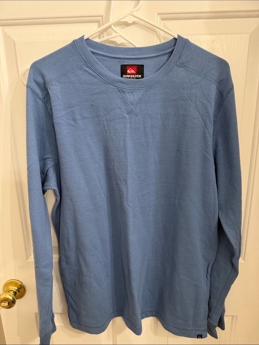 Quiksilver Men's Powder Blue Long Sleeve Crew Sweatshirt
